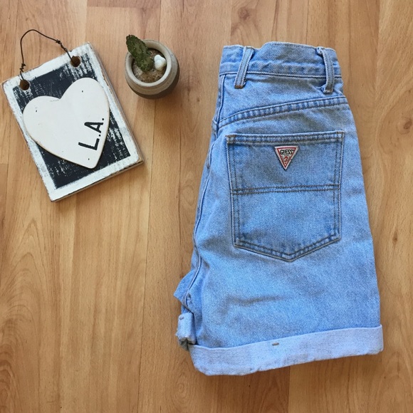 guess high waisted shorts